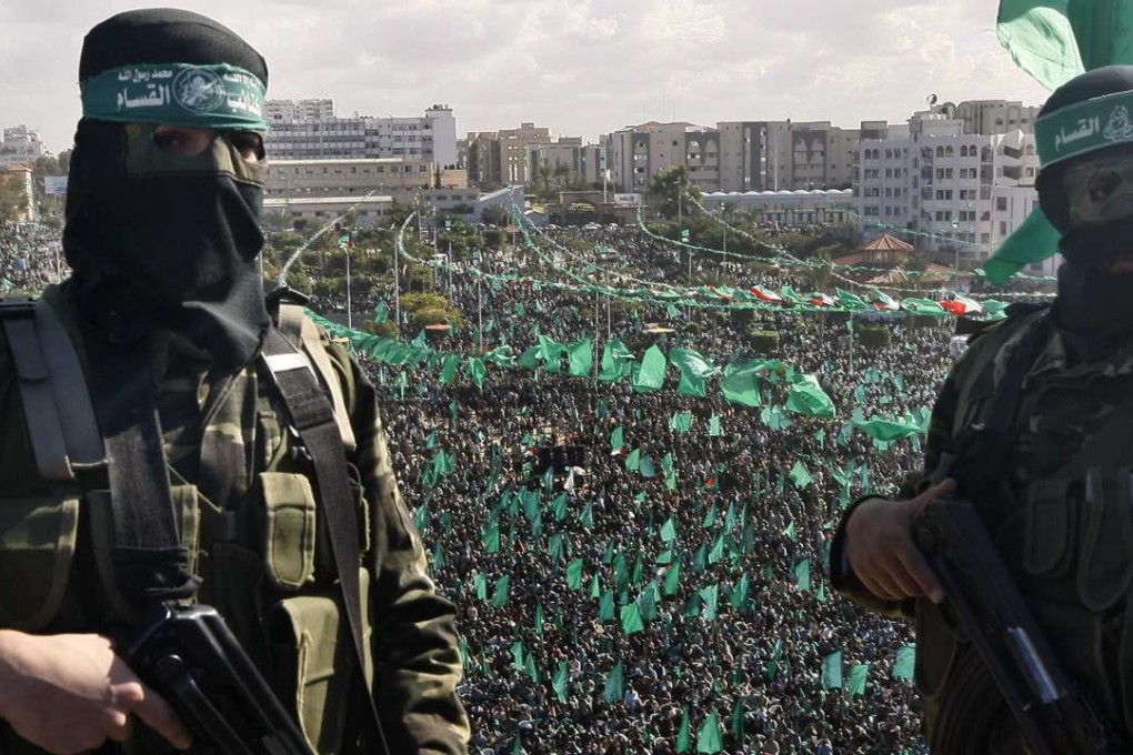 A rally in Gaza City of supporters of Hamas, a Palestinian organisation which continues to call for the destruction of Israel. Photo: AFP