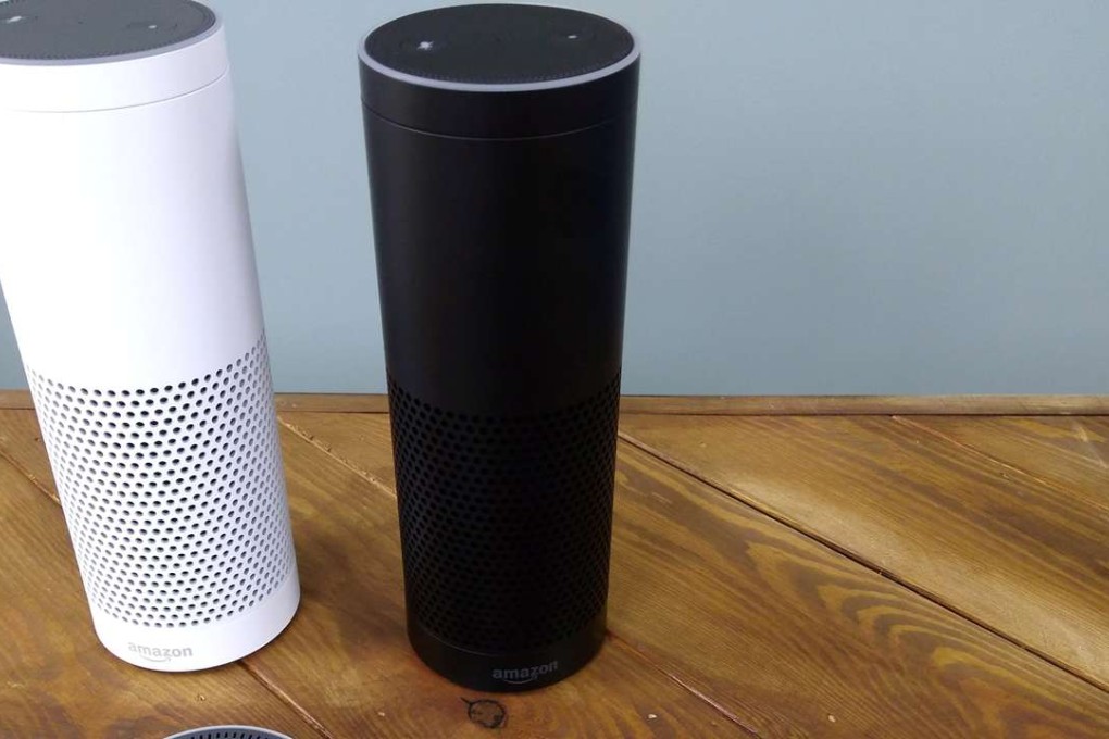 The Amazon Echo, a voice-controlled virtual assistant, is seen at its product launch for Britain and Germany in London. Photo: Reuters
