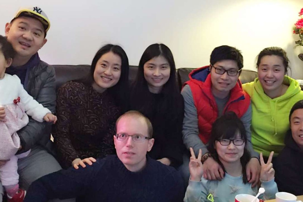 Qiu Feilan (third from left) and her Swiss husband Marc Hunziker at a family gathering. Photo: Handout