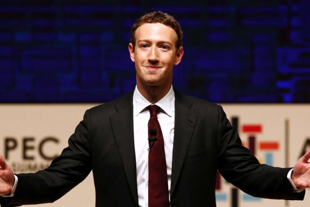 Mark Zuckerberg gestures while addressing the audience during a meeting of the Apec CEO Summit in Peru in November. Photo: Reuters