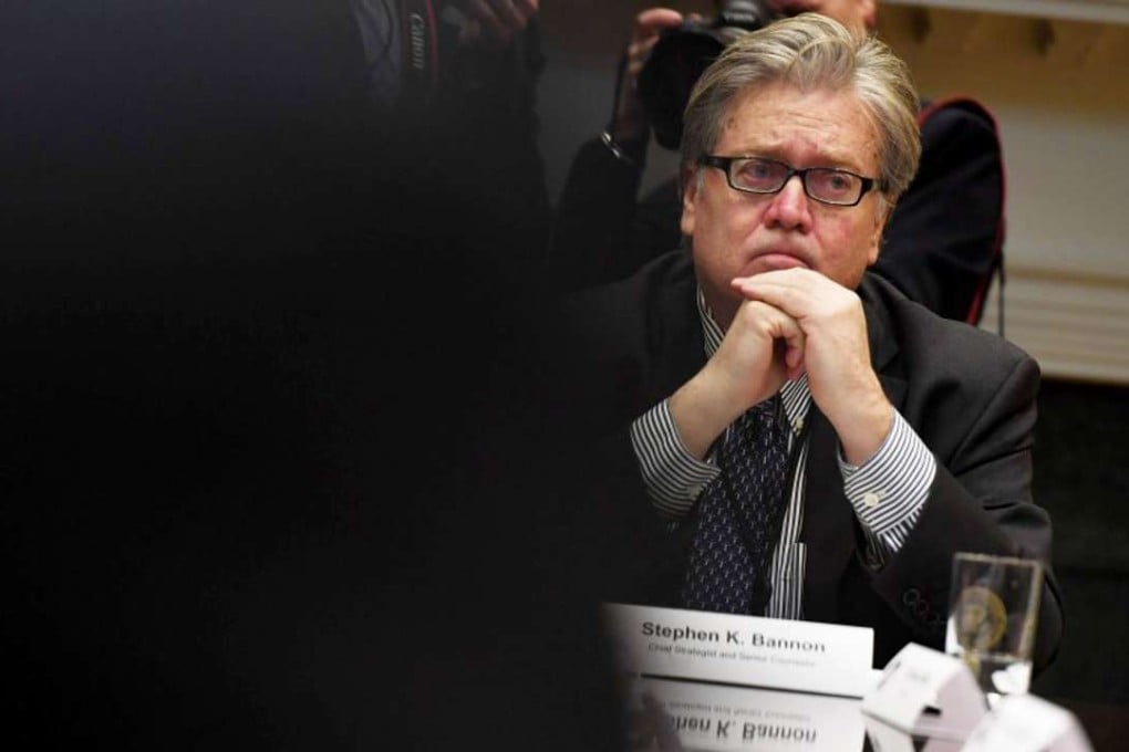 Trump’s top advisers on immigration, including chief strategist Steve Bannon. Photo: Washington Post