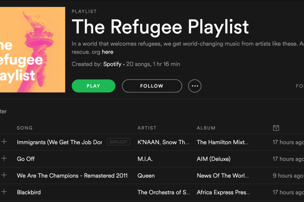 Spotify screenshot. Photo: Business Insider