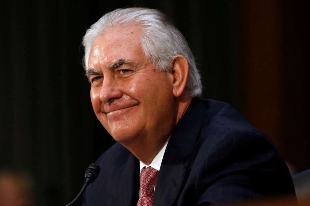Rex Tillerson, the former chairman and chief executive officer of Exxon Mobil, smiles during his testimony before a Senate Foreign Relations Committee confirmation hearing on his nomination to be US secretary of state. Photo: Reuters