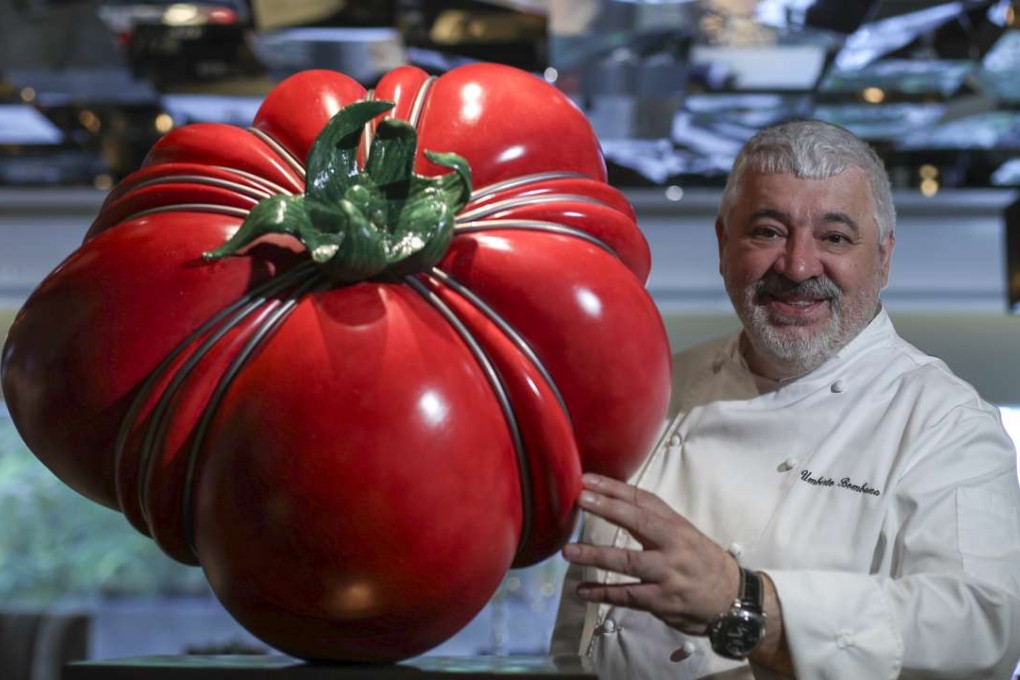 Chef Umberto Bombana at his restaurant, 8½ Otto e Mezzo Bombana, in the Landmark Alexandra, Central. Picture: Nora Tam