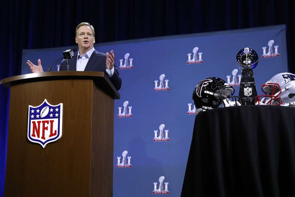 NFL commissioner Roger Goodell talks to the media. Photo: TNS