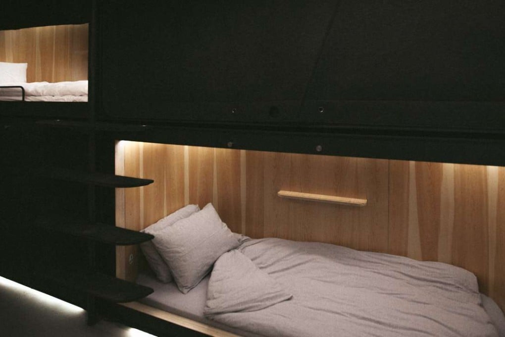 SLPers at the Sleeep capsule hotel, in Sheung Wan.