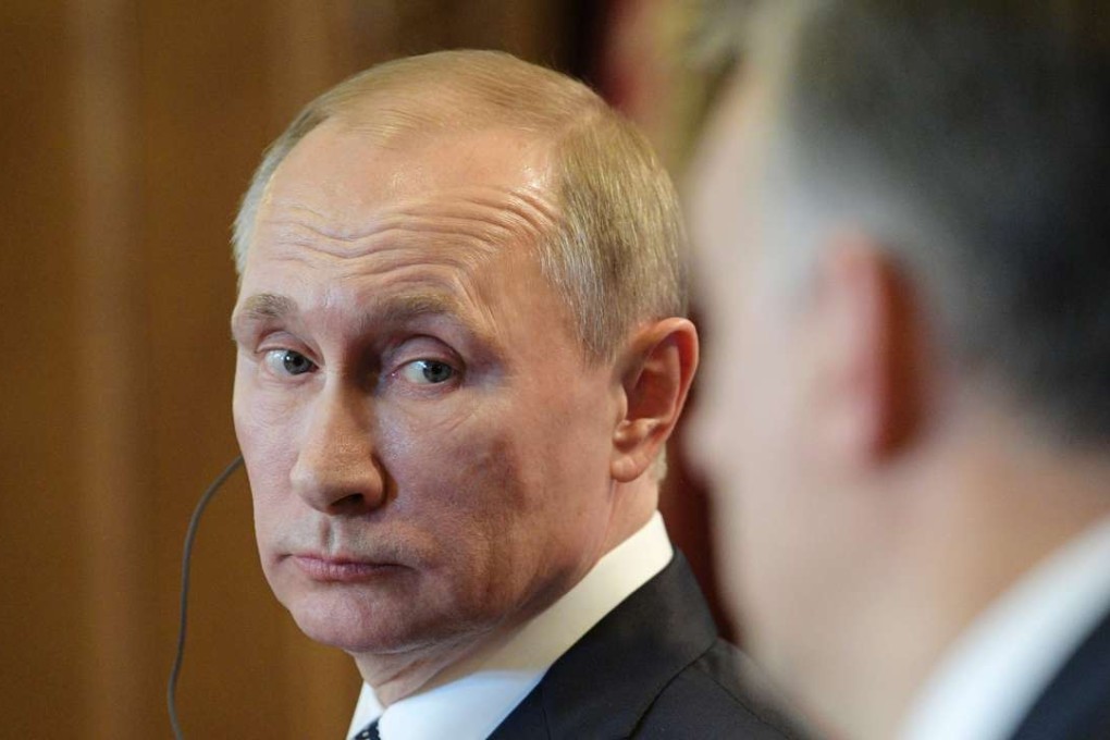 Russian President Vladimir Putin (left) and Hungarian Prime Minister Viktor Orban attend a joint news conference following their talks in Budapest on Thursday. Photo: EPA