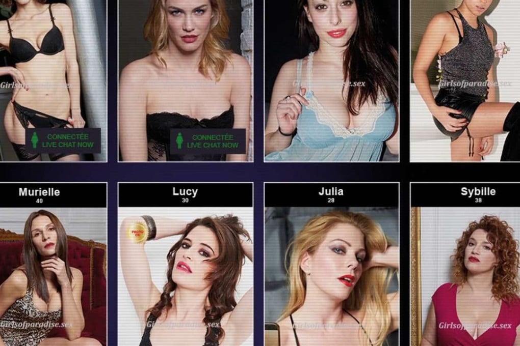 A screenshot from the Girls of Paradise site, set up to raise awareness of the brutality associated with the sex industry. Photo: Mouvement du Nid
