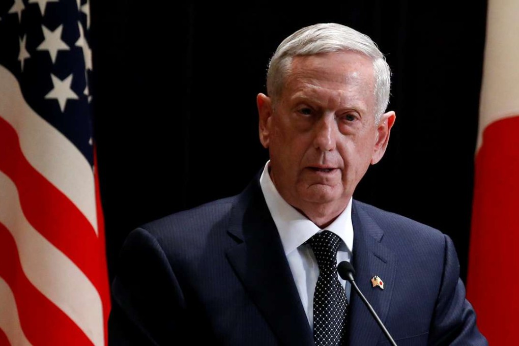 U.S. Defense Secretary Jim Mattis speaks at a joint news conference with Japan's Defense Minister Tomomi Inada after their meeting at the Defense Ministry in Tokyo, Japan, February 4, 2017. Photo: Reuters