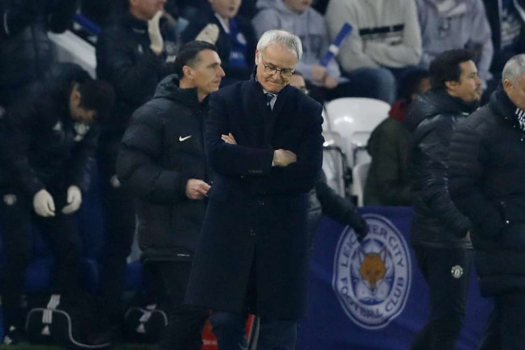 Leicester City manager Claudio Ranieri looks dejected as Manchester United complete a 3-0 win. Photo: Reuters