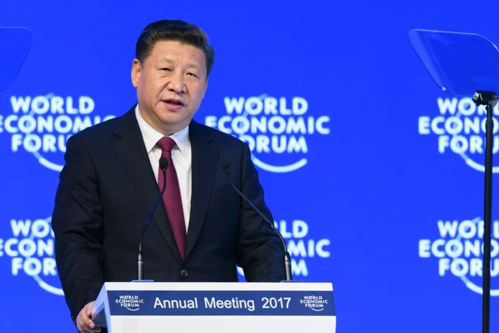 President Xi Jinping delivers a speech during the first day of the World Economic Forum. Photo: AFP