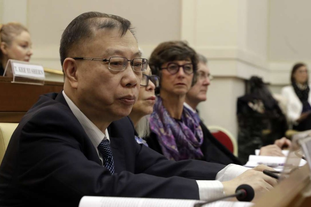 Professor Huang Jiefu, chairman of the Chinese National Organ Donation and Transplantation Committee, attends a conference on organ trafficking at the Vatican on Tuesday. Photo: AP