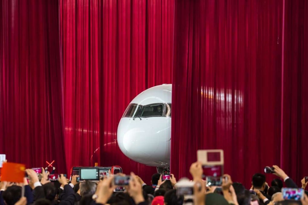 The Comac C919 is China’s answer to Airbus A320 and Boeing B737 planes. Photo: Imaginechina