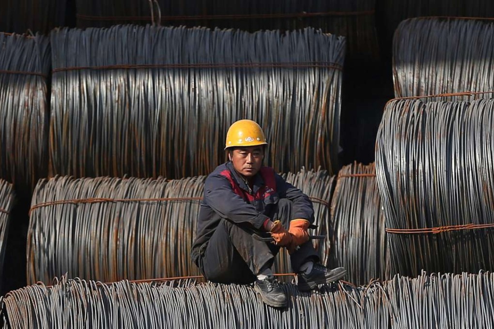 Overcapacity in key industries such as steel had helped suppress China’s producer price index. Photo: EPA