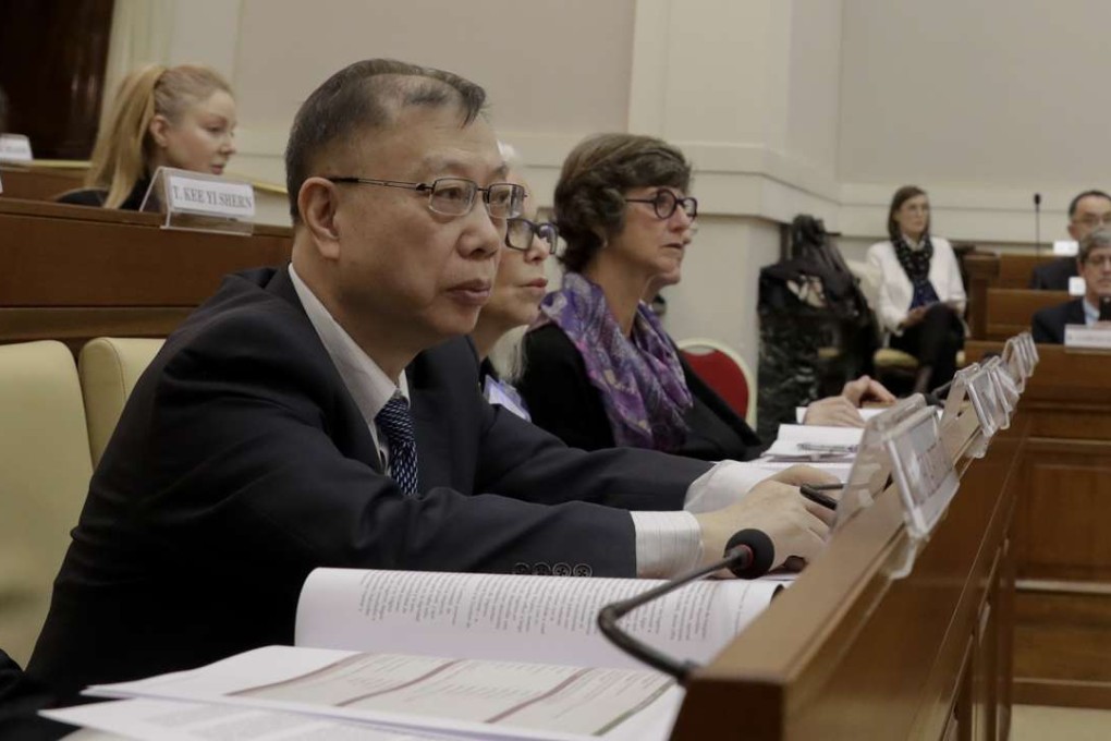 Dr Huang Jiefu, China’s former deputy health minister, at the organ trafficking conference at the Vatican on Tuesday. Photo: AP