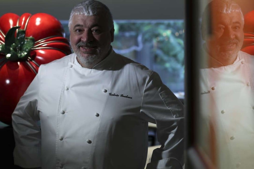 Chef Umberto Bombana at his 8 ½ Otto e Mezzo Bombana restaurant in Hong Kong’s Central district. Photo: Nora Tam