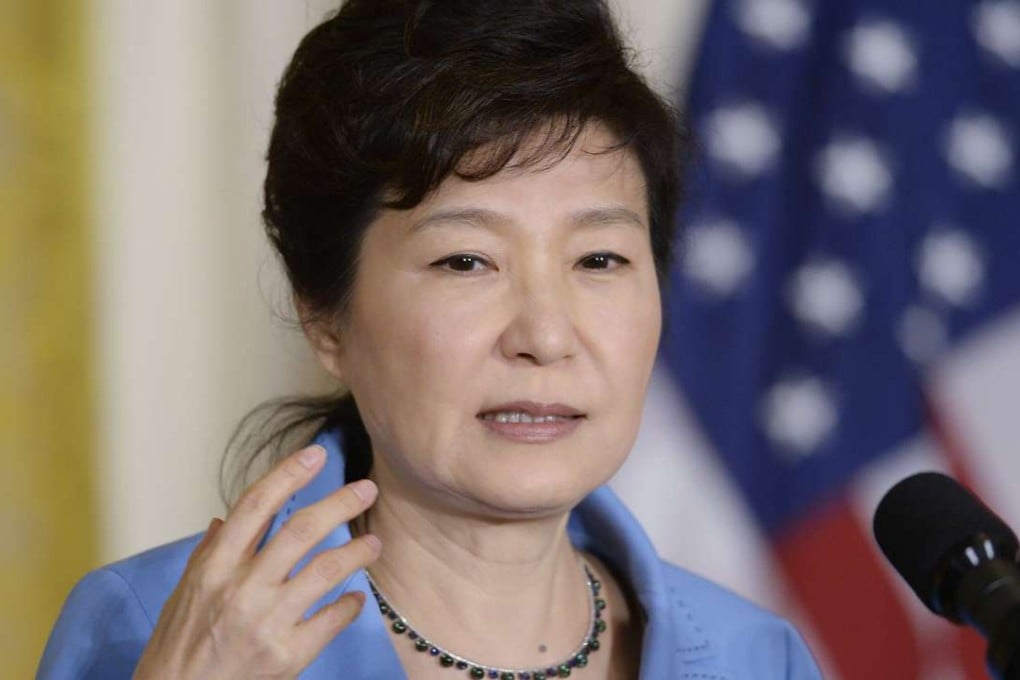 President Park Geun-hye during a news conference. Photo: TNS