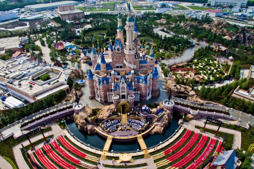 An aerial shot of the opening ceremony of the Shanghai Disney Resort – considered the blueprint for excellence in the growing Chinese theme park sector? Photo: Xinhua