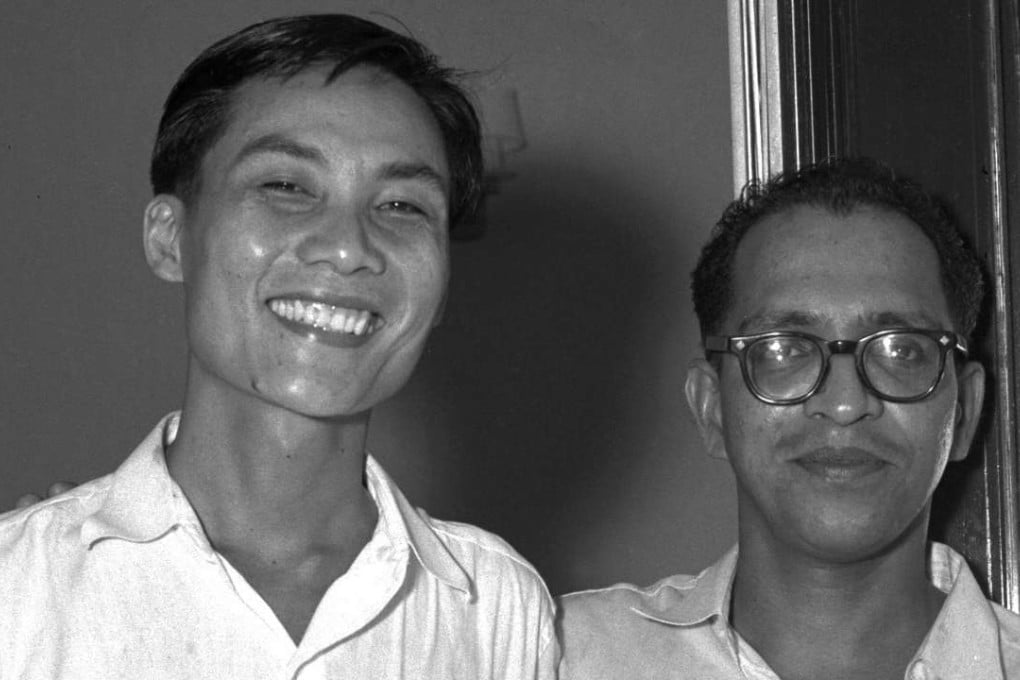 Fong Swee Suan, right, and Devan Nair were detained for 31 months under the Preservation of Public Security Ordinance. Photo: AFP