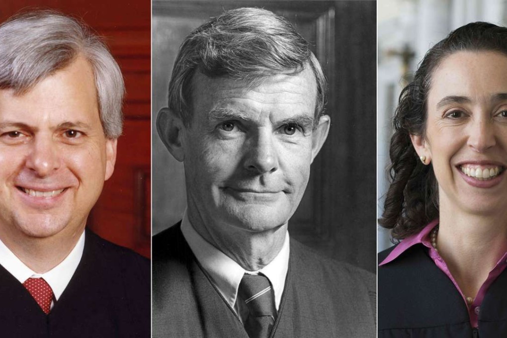 This combination of recent pictures shows from left: Judge Richard Clifton, Judge William Canby and Judge Michelle Friedland from the Ninth Circuit Court of Appeals in San Francisco. Photo: AFP