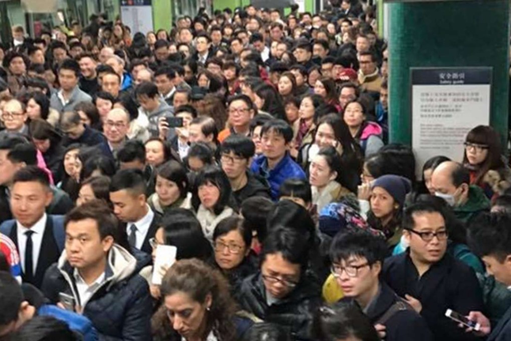 The Tsim Sha Tsui MTR station was a scene of chaos on Friday with commuters trying to extinguish flames on other passengers. Photo: Facebook