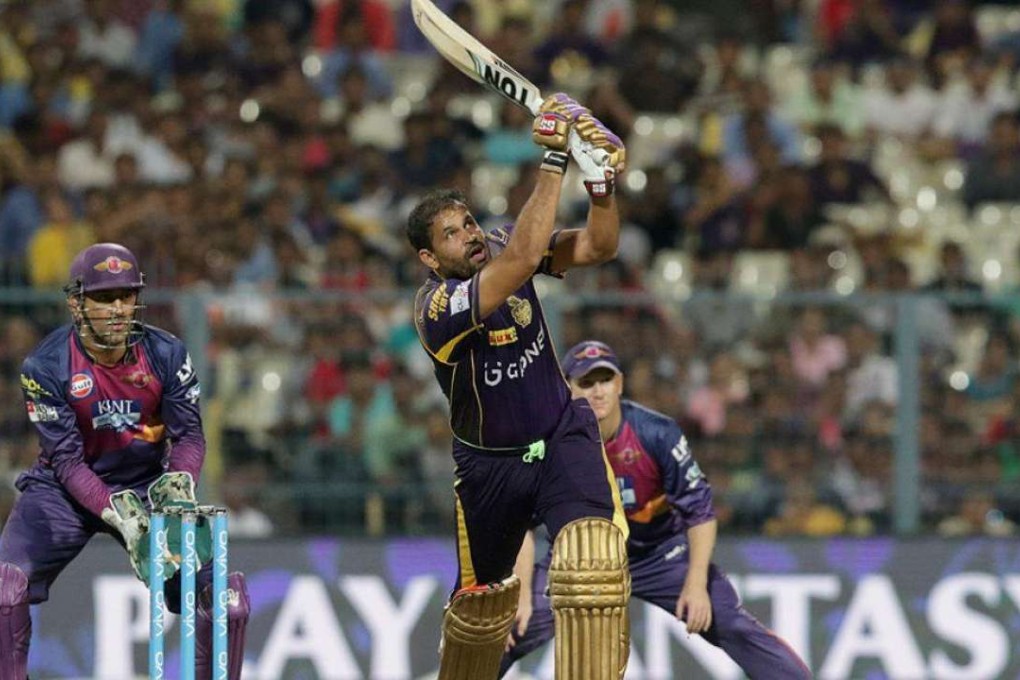 Yusuf Pathan in action during the Indian Premier League. Photo: BCCI