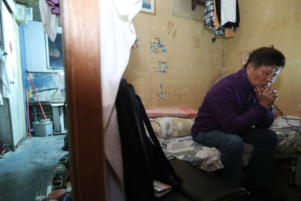 This tenant faces eviction from a subdivided flat in Kwun Tong. Photo: Edward Wong