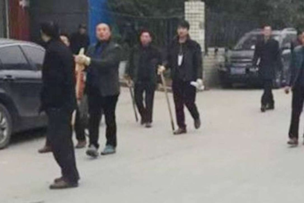 Law enforcement officers rounded up the dogs and beat them to death with poles. Photo: Handout