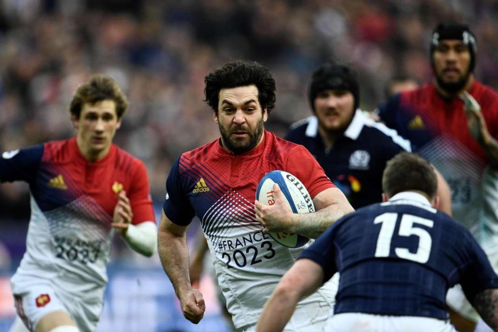 France flanker Kevin Gourdon runs with the ball during the Six Nations win over Scotland. Photo: AFP