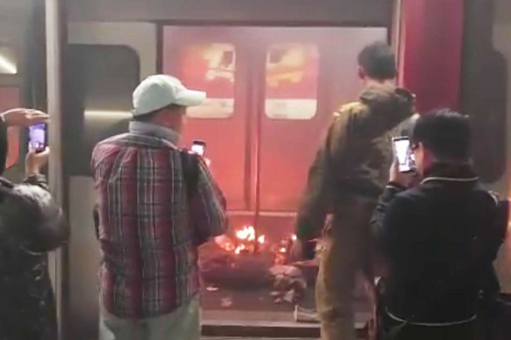 The scene at Tsim Sha Tsui station on Friday night. Photo: Facebook