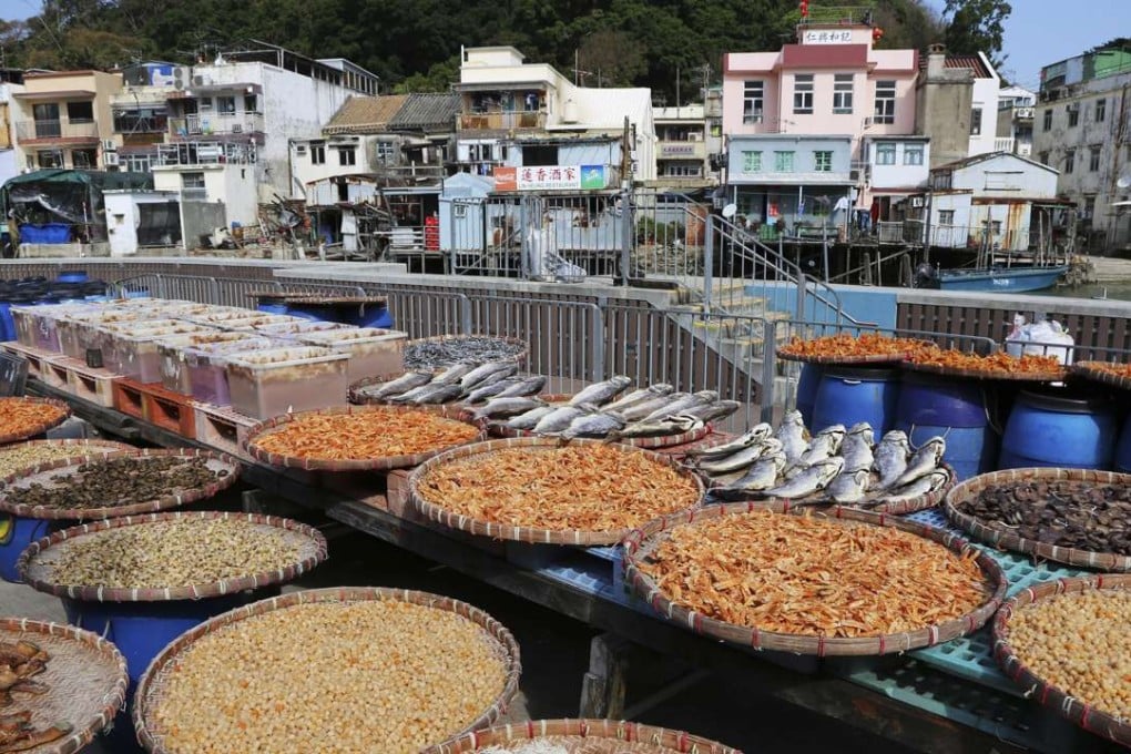 Seafood drying outside seafood company Yick Cheung Ho’s shop in Tai O, Lantau. Photo: Lea LI