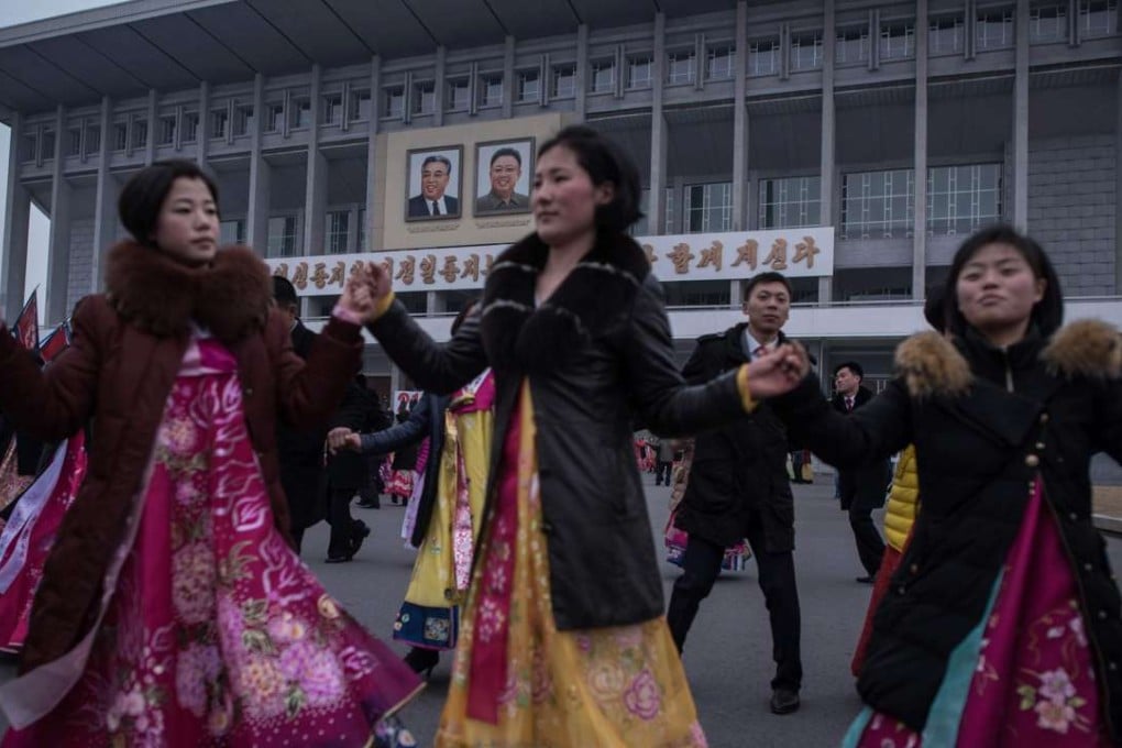 North Korean performers take part in a mass dance event in Pyongyang. Photo: AFP