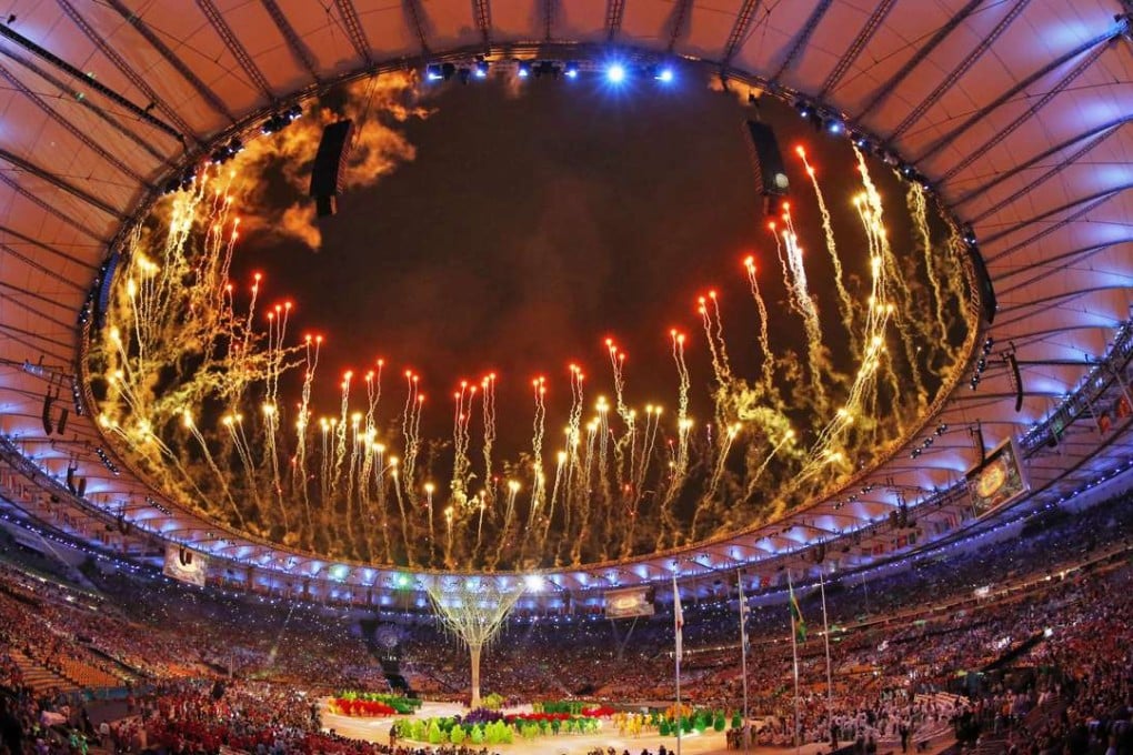 Fireworks soar over the Maracana Stadium at the end of the closing ceremony for the Rio de Janeiro Olympics in August 2016. Photo: Kyodo
