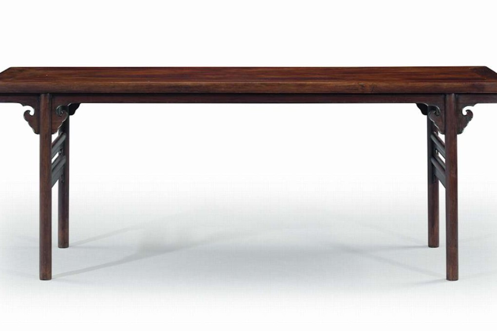 A 17th-century huanghuali painting table, part of the Marie Theresa L. Virata Collection. Pictures: Christie’s