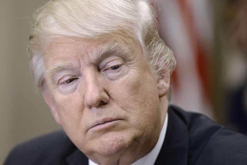 US President Donald Trump, who has railed at intelligence leaks after the departure of his top national security advisor deepened the crisis facing the administration. Photo: Pool via Bloomberg