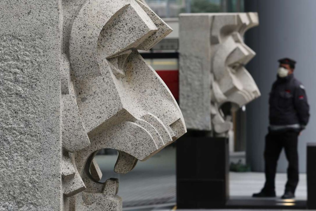 The HSBC headquarters in Central Lordhas a large open area in front of it, which means no other buildings blocks its view of the harbourfront, signifying good energy. Its iconic lions are also said to guard the building’s wealth. Photo: Sam Tsang