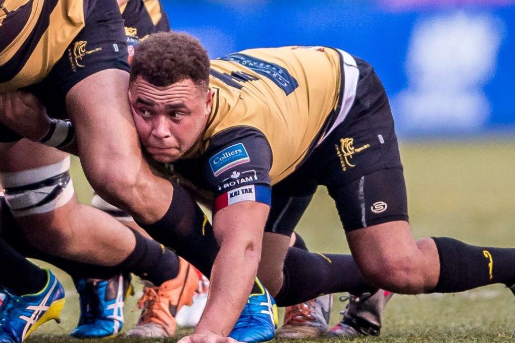 Alex Woodburn engages in a scrum for Tigers in the Hong Kong Premiership this season. Photos: HKRU
