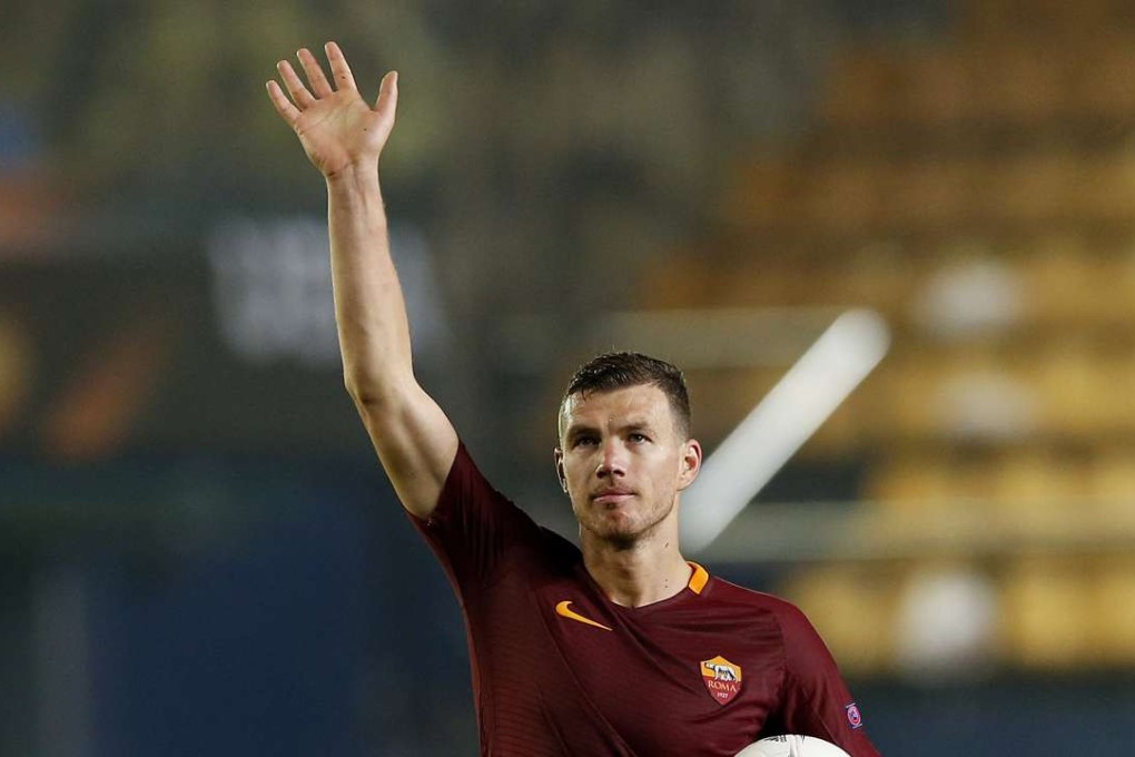 Roma’s Edin Dzeko grabbed a hat-trick in their 4-0 win over Villarreal. Photo: Reuters