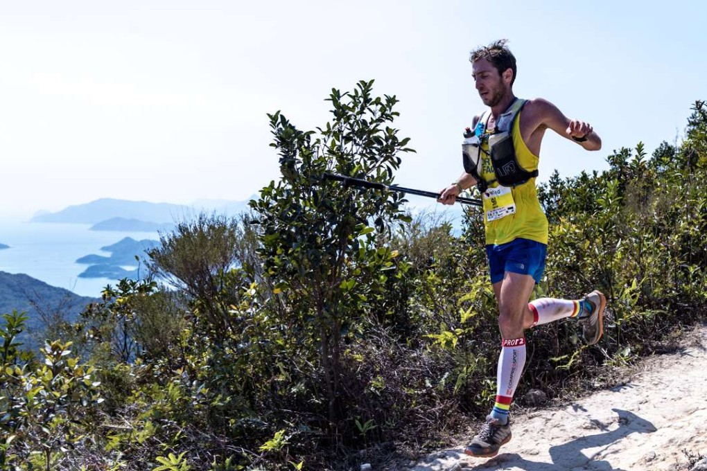 Australian elite runner Vlad Ixel on his way to victory in the MSIG Sai Kung 50 today. Photo: Handout