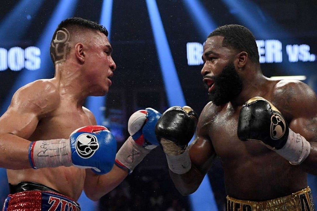 Adrian Granados (left) and Adrien Broner square off during their fight at the Cintas Centre. Photos: AFP