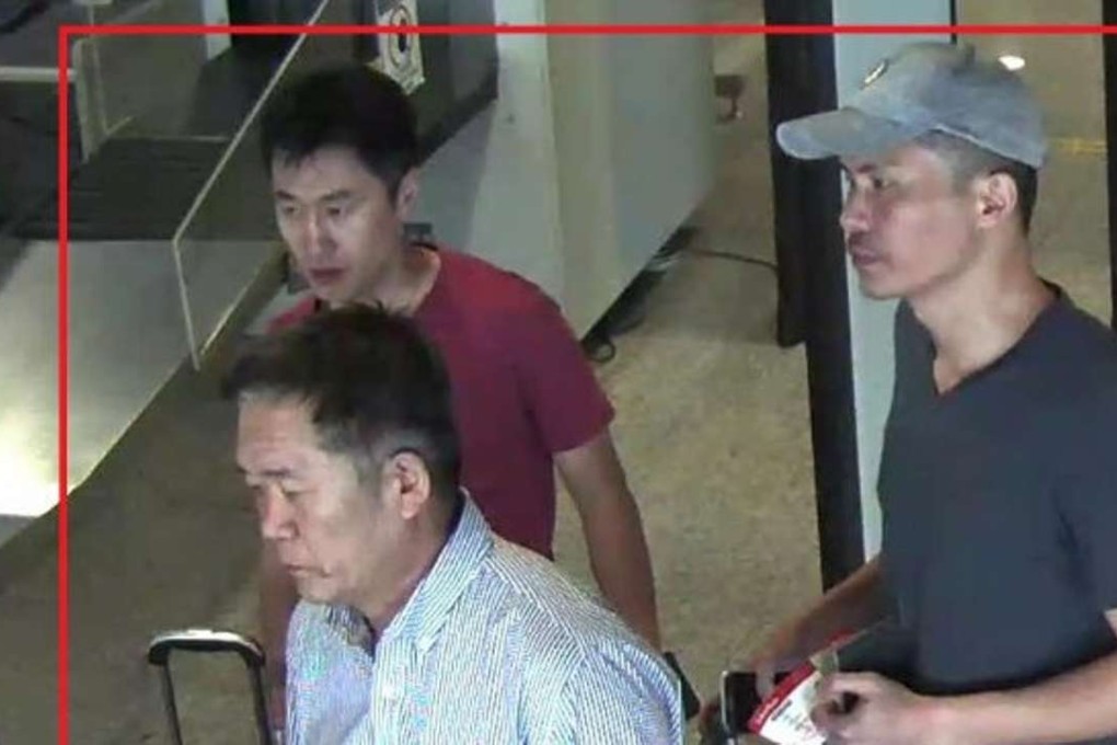 North Korean suspects Ri Jae-nam (front left), Hong Song-hac (back Left) and Ri Ji-hyun are seen in this undated handout released by the Royal Malaysia Police. Photo: Reuters
