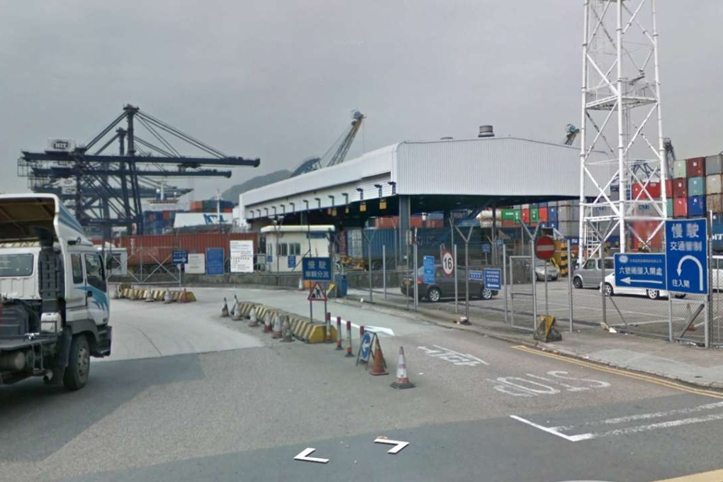 The accident happened near the Kwai Chung container port. Photo: Handout