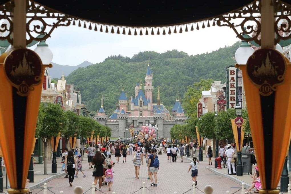 Visitors are seen at Hong Kong Disneyland. Photo: Felix Wong