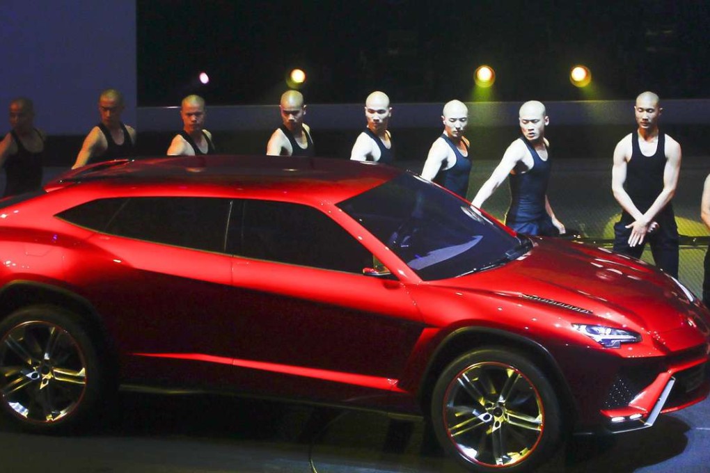 The Lamborghini Urus concept SUV goes on display in Beijing, China. Photo: EPA