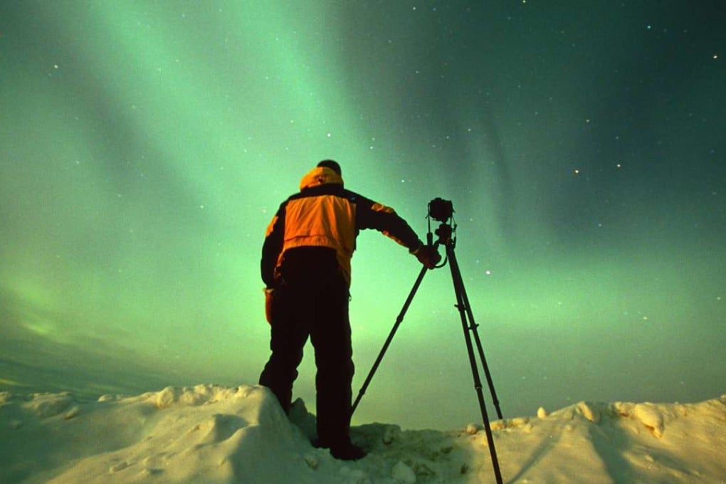 Capturing the aurora borealis, Northern Yukon.