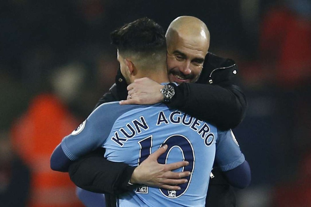 Manchester City manager Pep Guardiola is eager to play down talk of a rift with forward Sergio Aguero. Photo: Reuters
