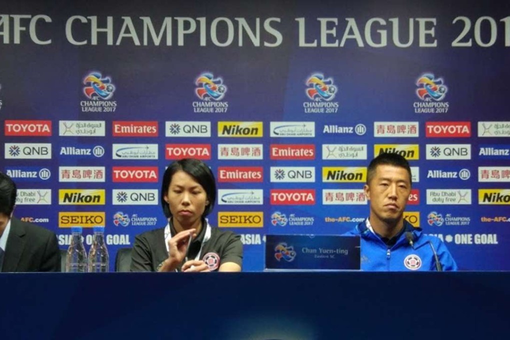 Chan Yuen-ting at the ACL pre-match press conference in Guangzhou. Photo: Handout
