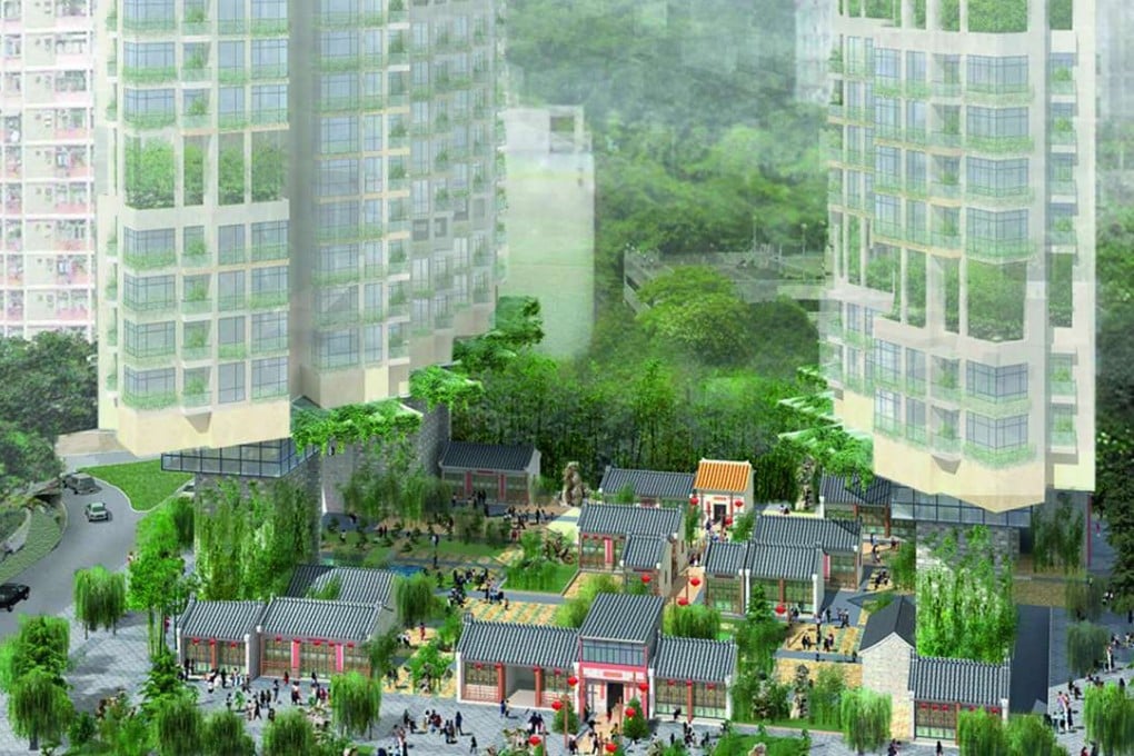 The proposed Nga Tsin Wai Village Conservation Park in Kowloon City features a blend of the traditional with the new. Photo: Handout