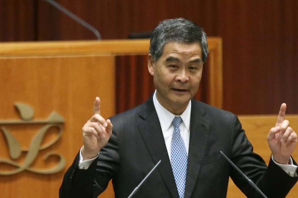 Leung Chun-ying on Wednesday sought to distance himself from any criminality. Photo: K.Y. Cheng