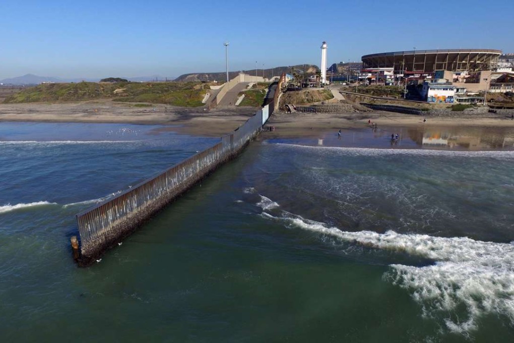 The urban fencing on the border between the US and Mexico at Playas de Tijuana, northwestern Mexico. Picture: AFP